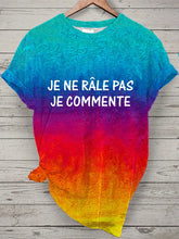 T-shirt à manches courtes Je Ne Rale Pas Je Commentée Femme